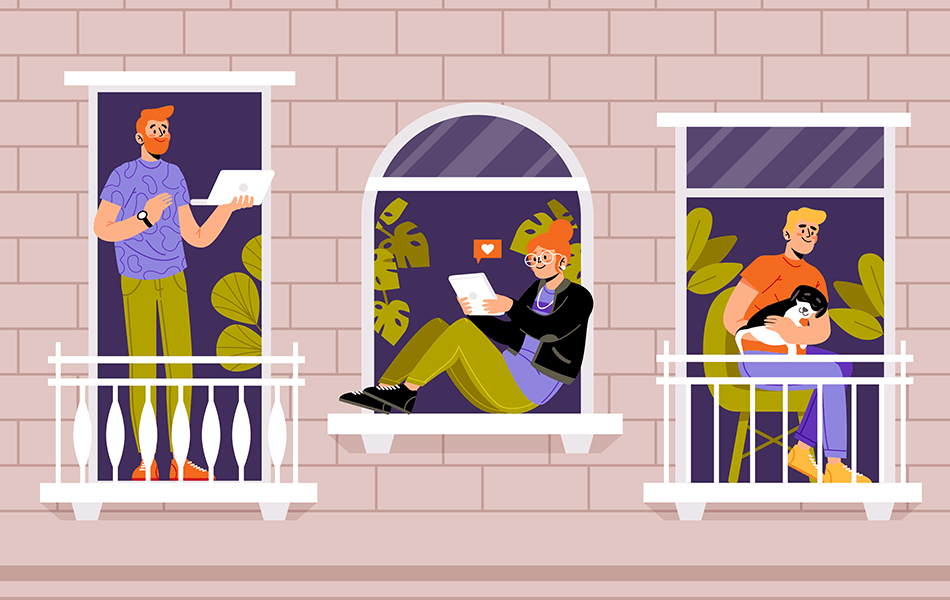 Balcony vector illustration