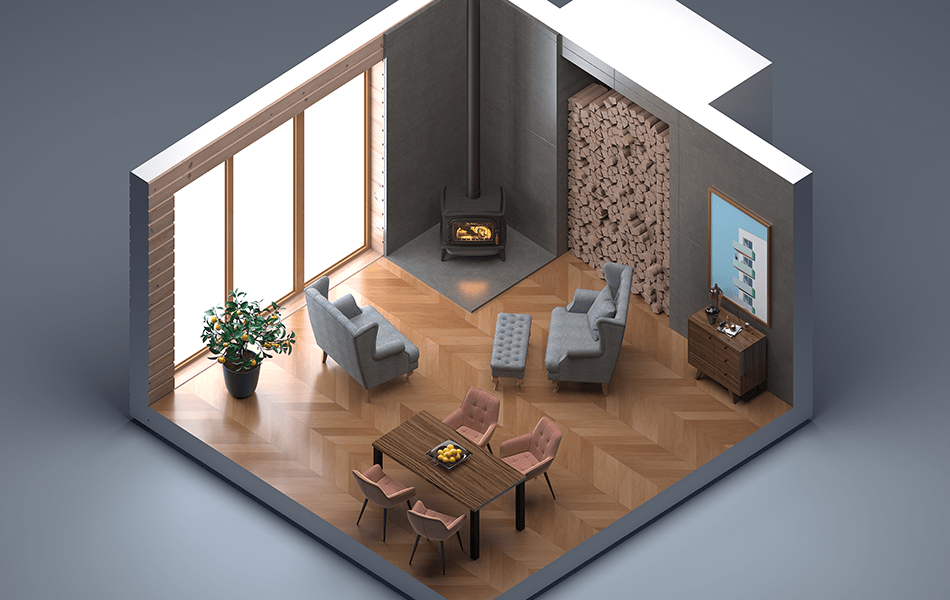 open floor plan